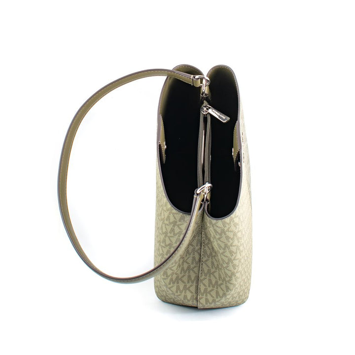 Bicolor Canvas Shoulder Bag Michael Kors