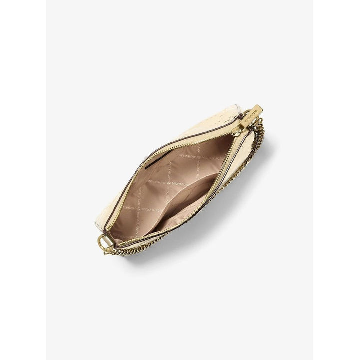 Gold Canvas Clutch Bag Michael Kors