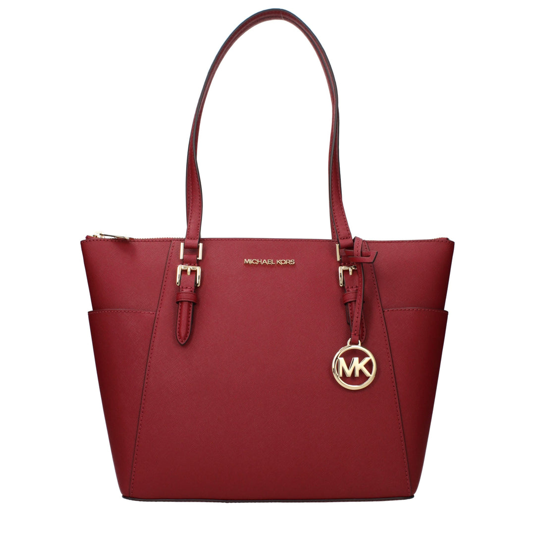 Red Leather Shoulder Bag Michael Kors