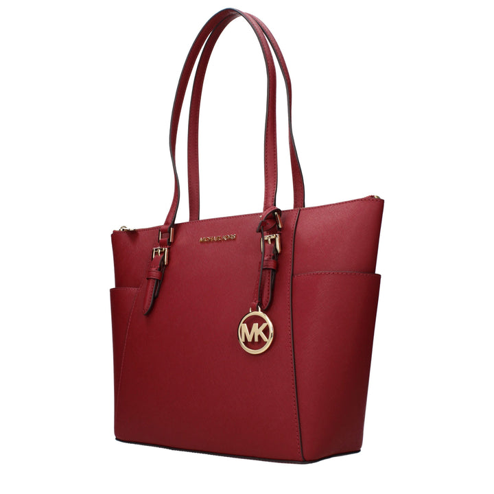 Red Leather Shoulder Bag Michael Kors