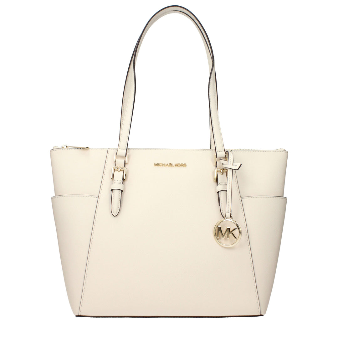 Beige Leather Shoulder Bag Michael Kors