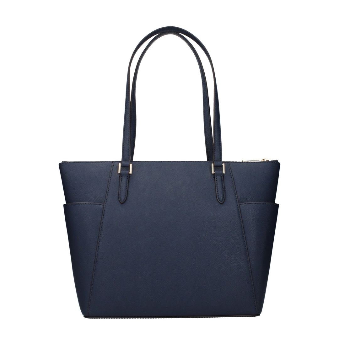 Blue Leather Shoulder Bag Michael Kors