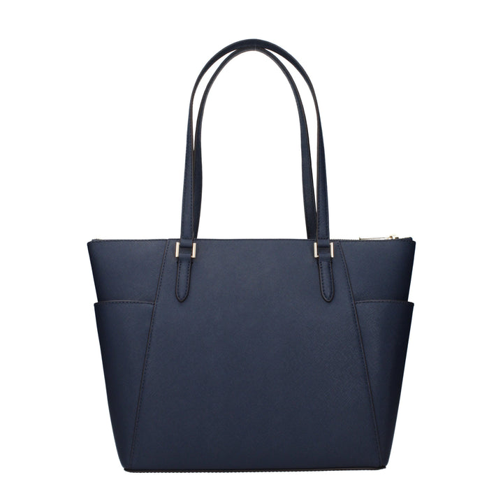 Blue Leather Shoulder Bag Michael Kors