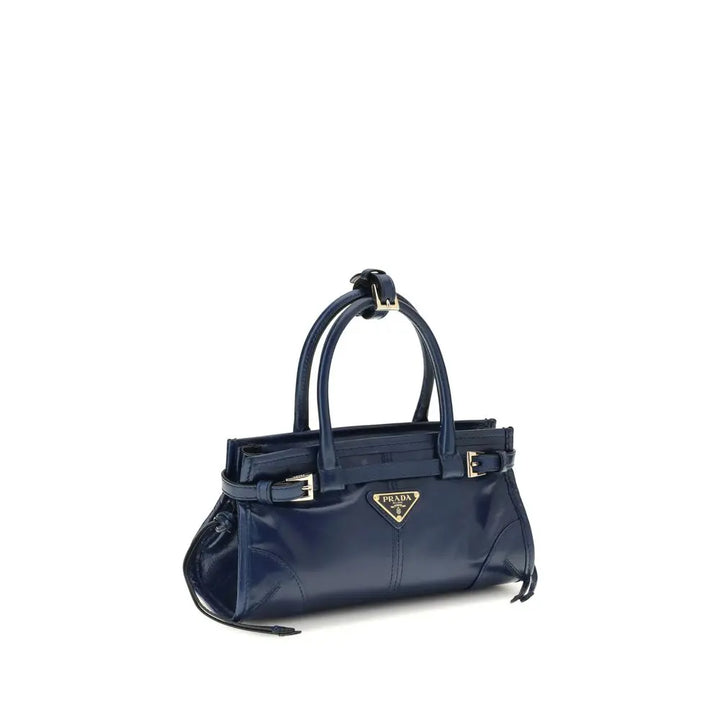 Blue Calf Leather Bos Taurus Handbag Prada