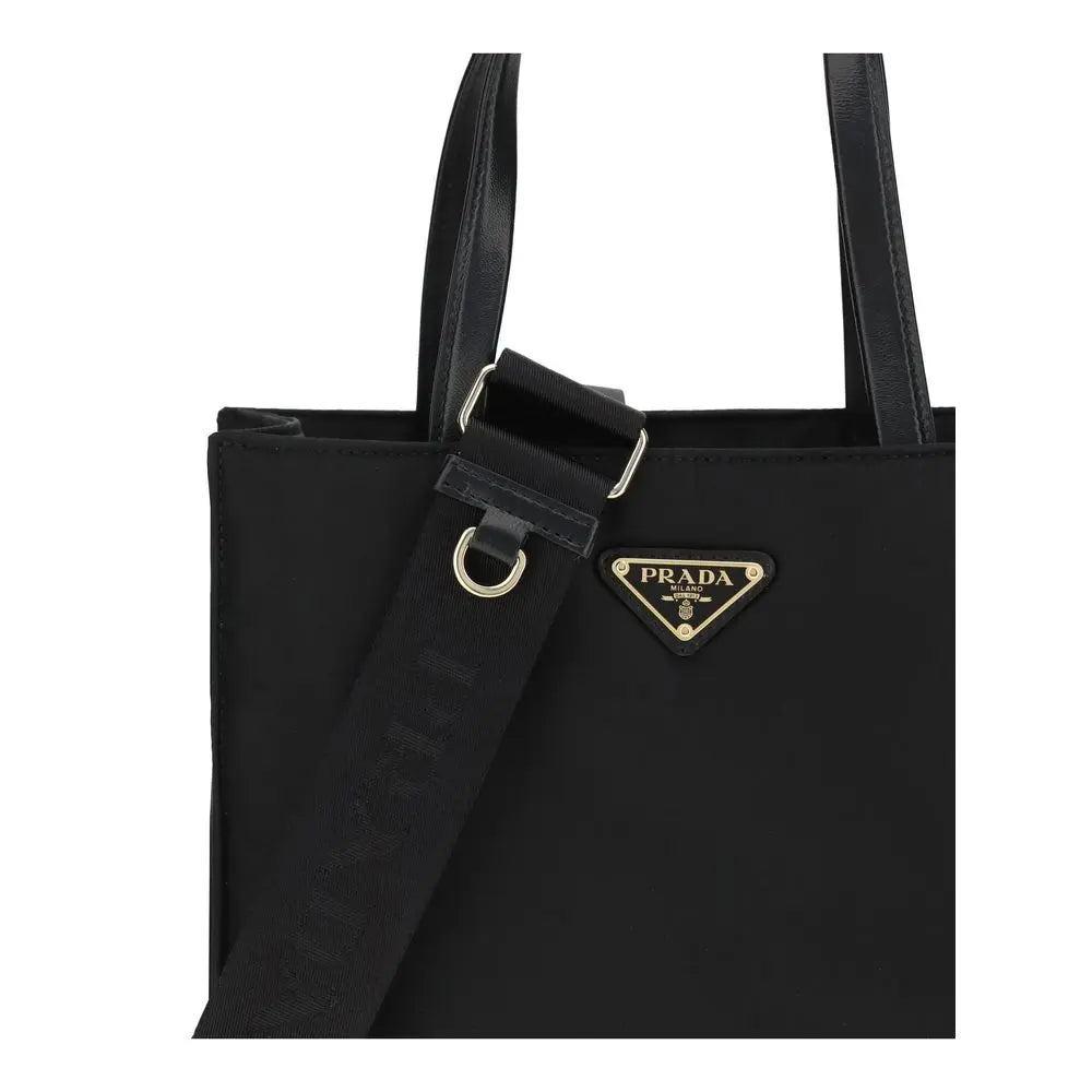 Black Recycled Polyamide Shoulder Bag Prada