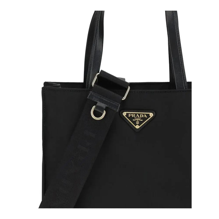 Black Recycled Polyamide Shoulder Bag Prada