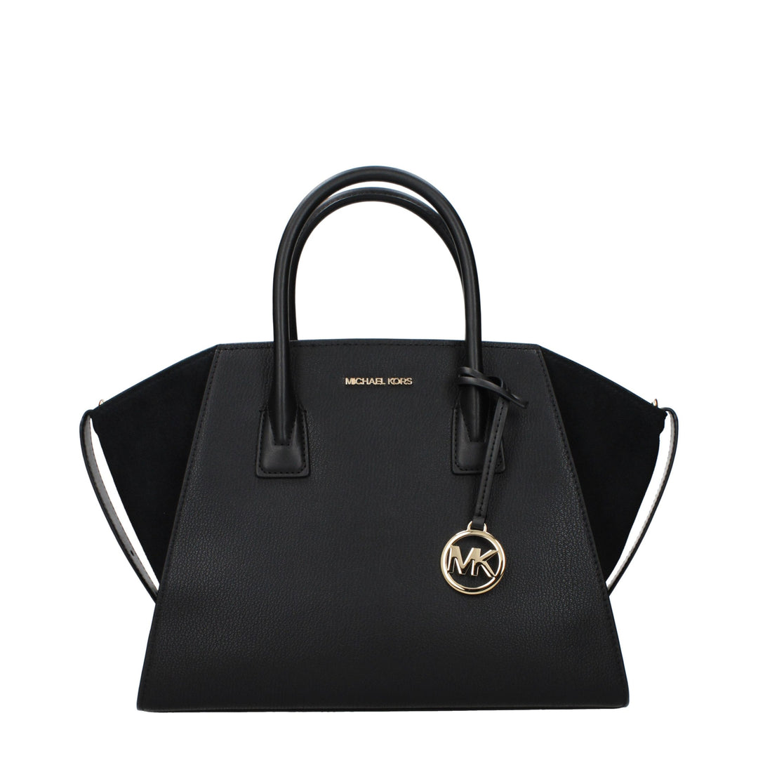 Black Leather Handbag Michael Kors