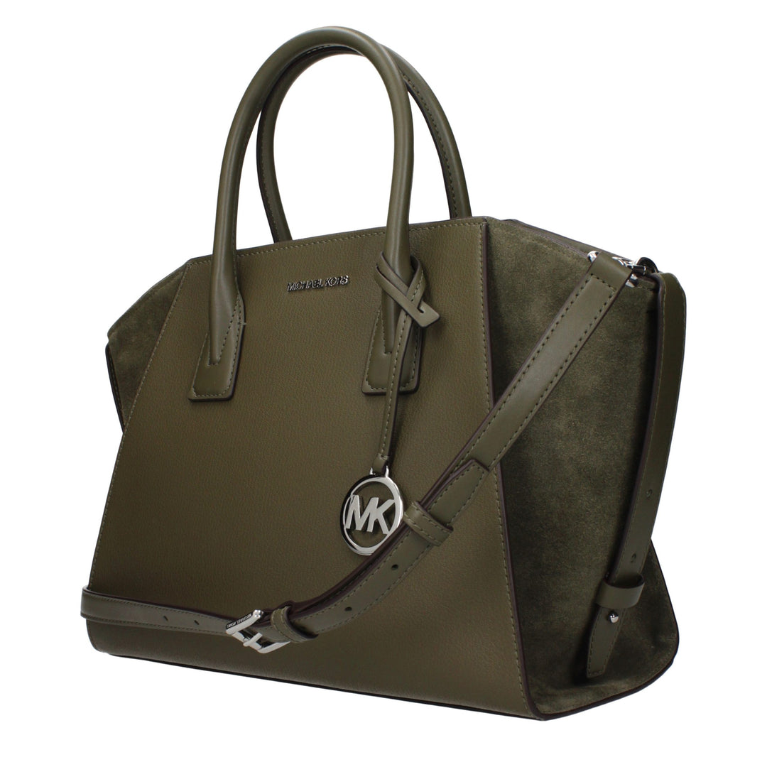Green Leather Handbag Michael Kors