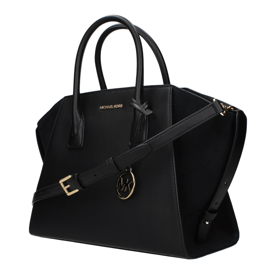 Black Leather Handbag Michael Kors