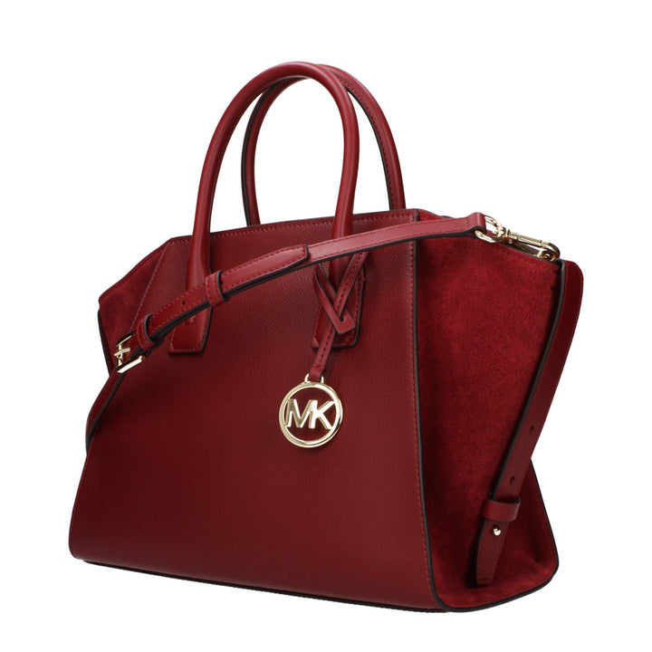 Red Leather Handbag Michael Kors