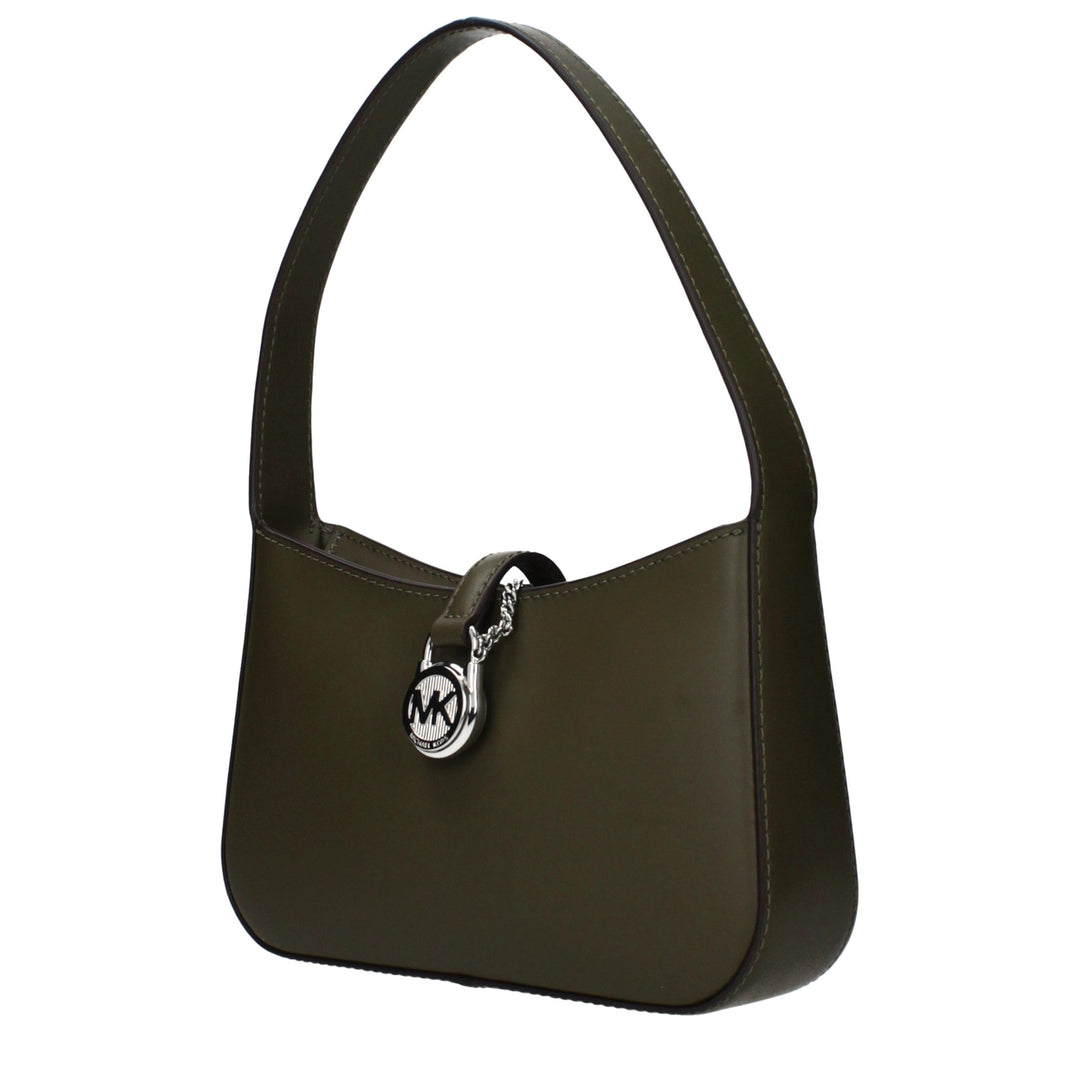 Green Leather Handbag Michael Kors