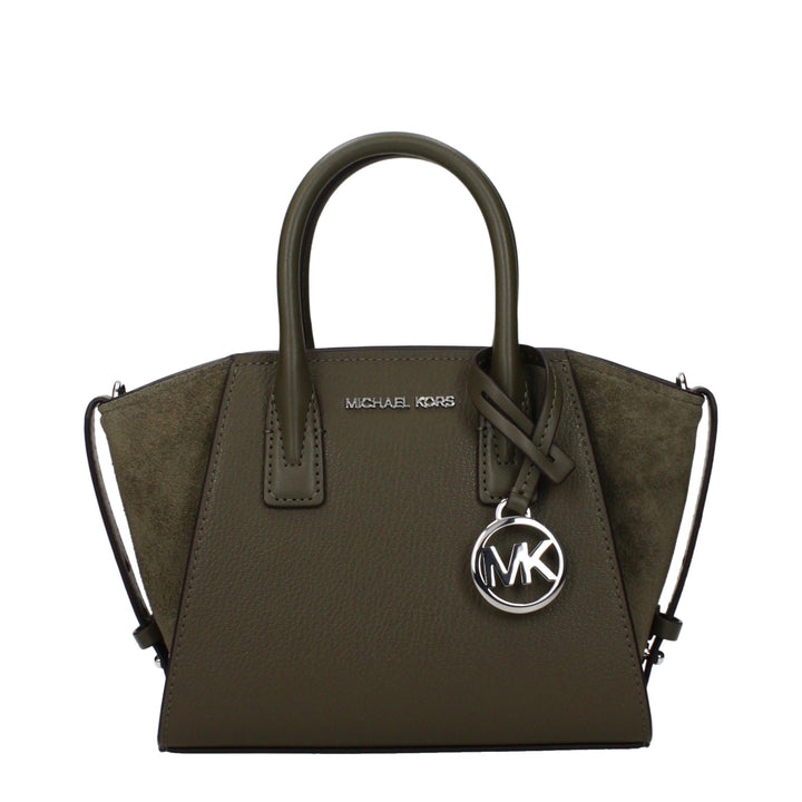 Green Leather Handbag Michael Kors