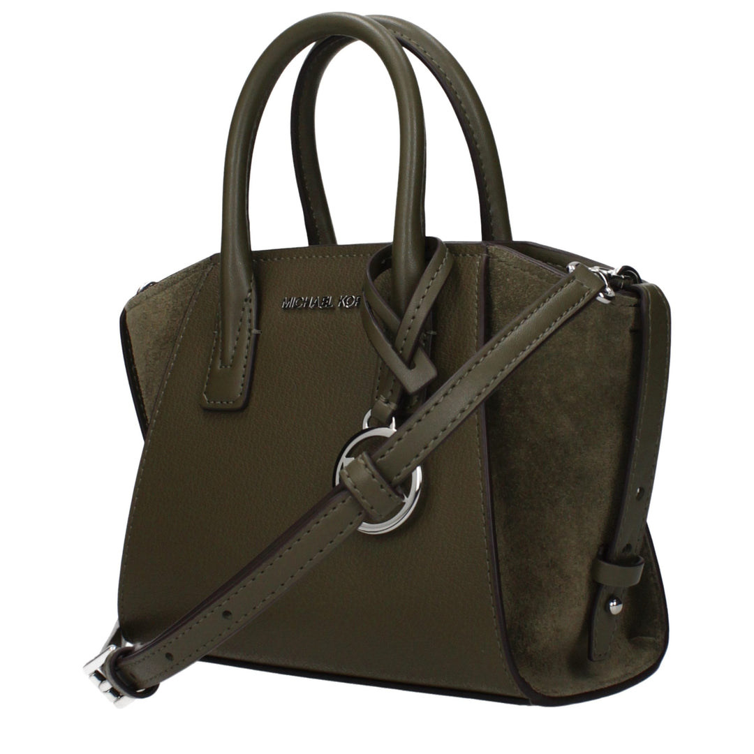 Green Leather Handbag Michael Kors
