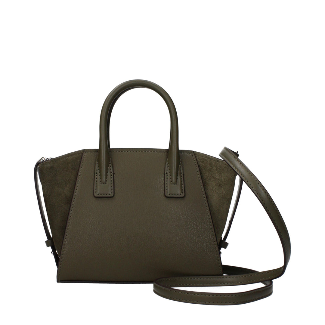 Green Leather Handbag Michael Kors