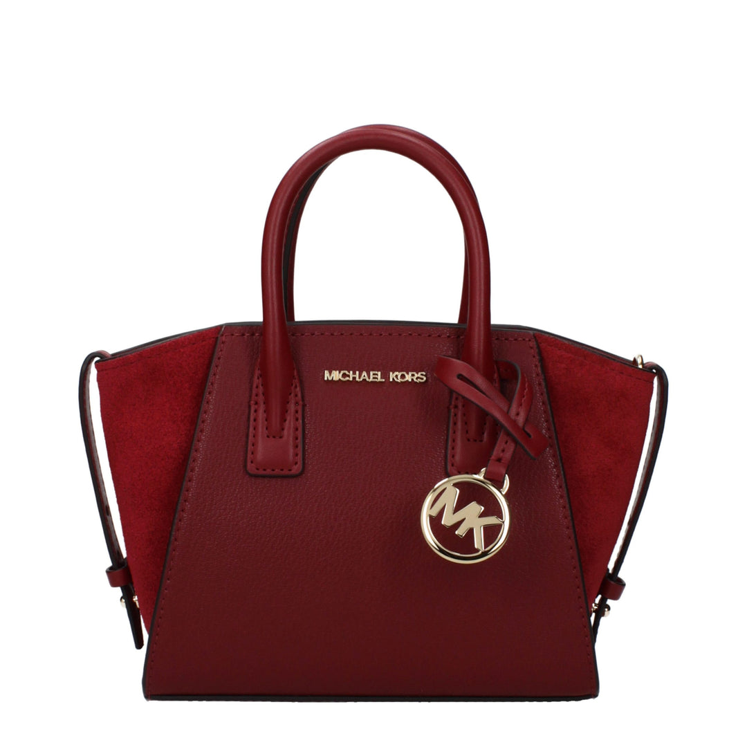 Red Leather Handbag Michael Kors