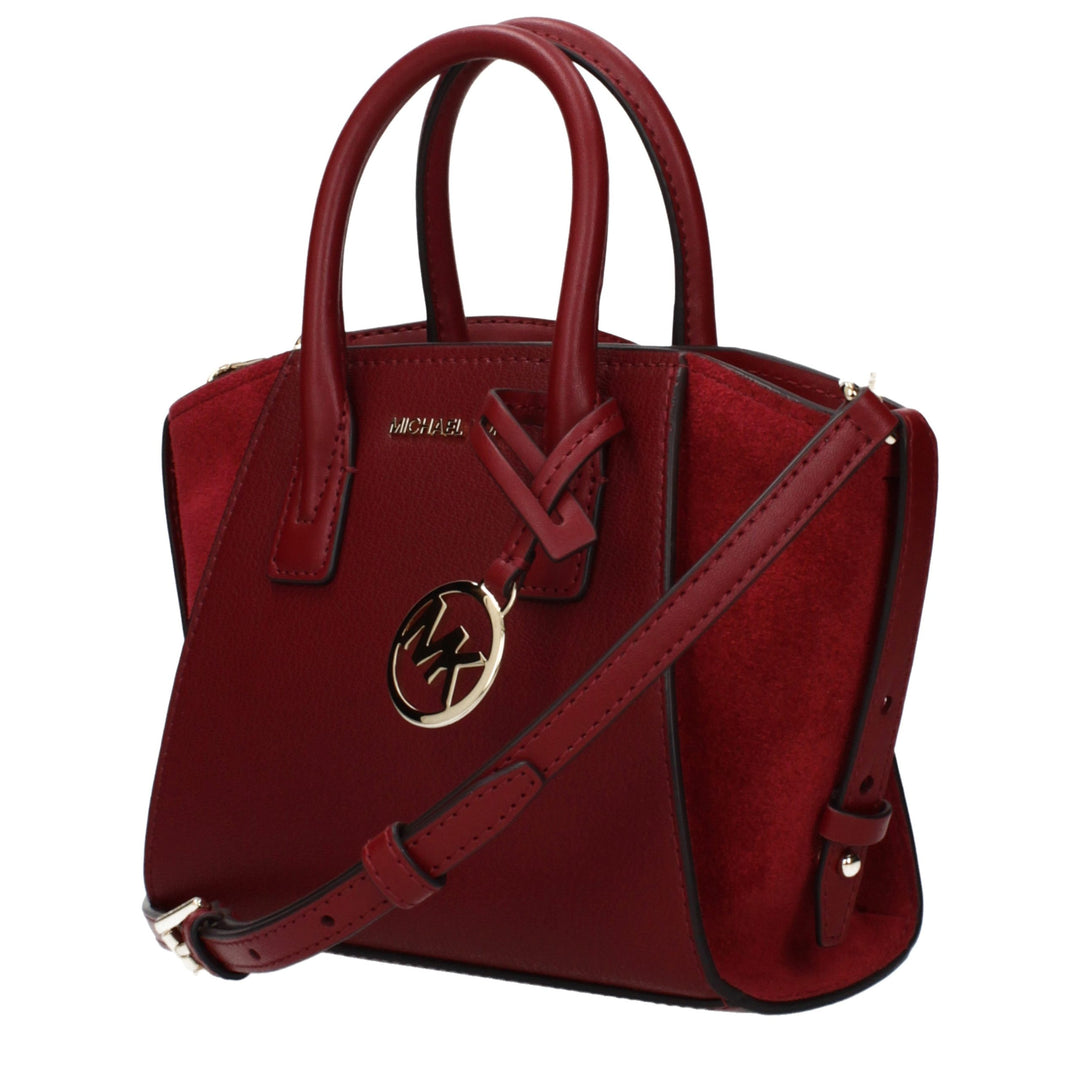 Red Leather Handbag Michael Kors