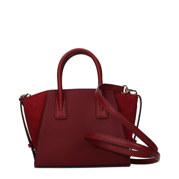 Red Leather Handbag Michael Kors