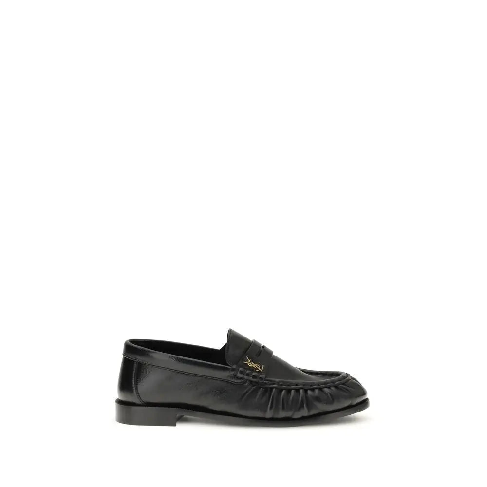 Black Lamb Ovis Aries Aries Slip-On Loafers Saint Laurent