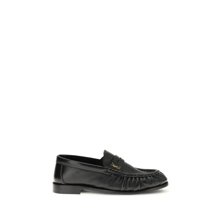 Black Lamb Ovis Aries Aries Slip-On Loafers Saint Laurent