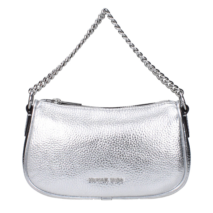 Gray Leather Handbag Michael Kors