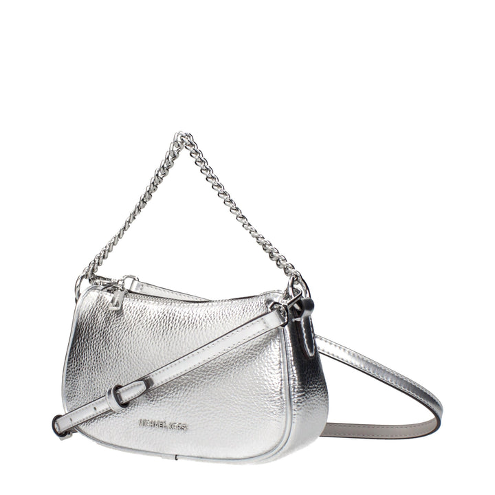 Gray Leather Handbag Michael Kors