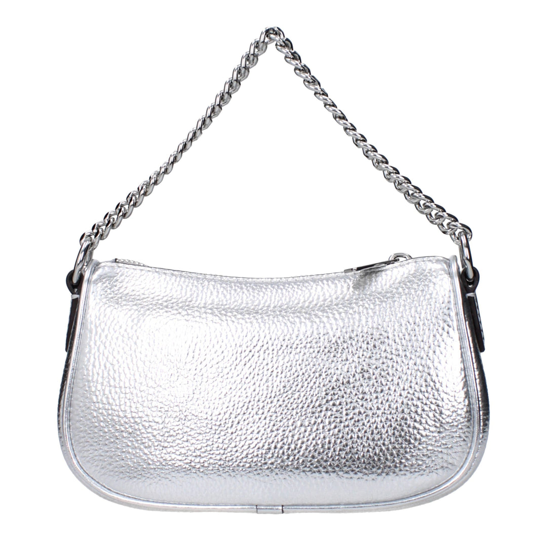 Gray Leather Handbag Michael Kors