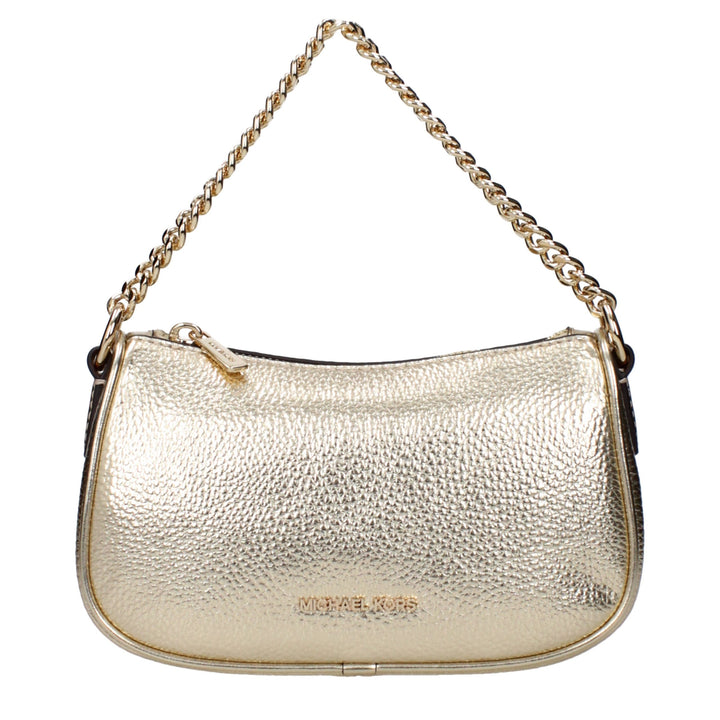 Gold Leather Handbag Michael Kors