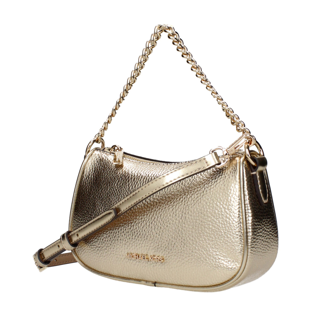 Gold Leather Handbag Michael Kors