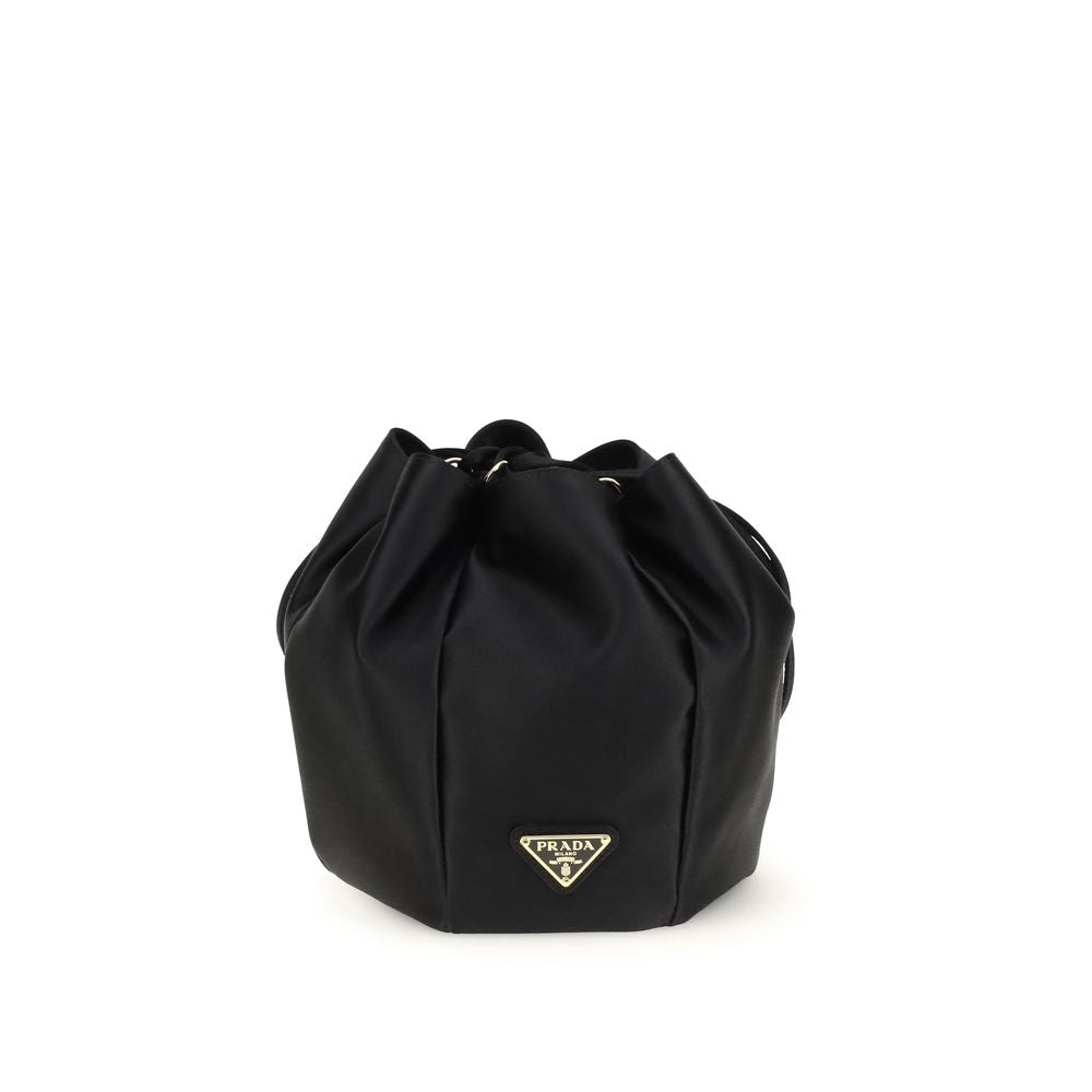Black Silk Backet Bag Prada