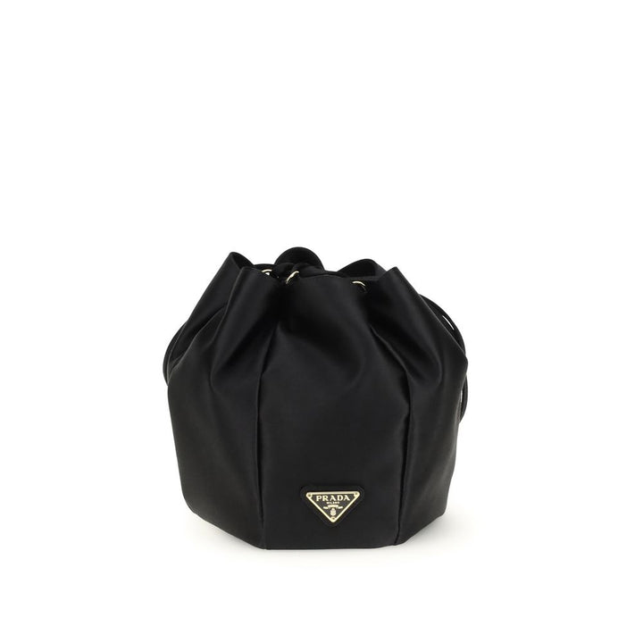 Black Silk Backet Bag Prada