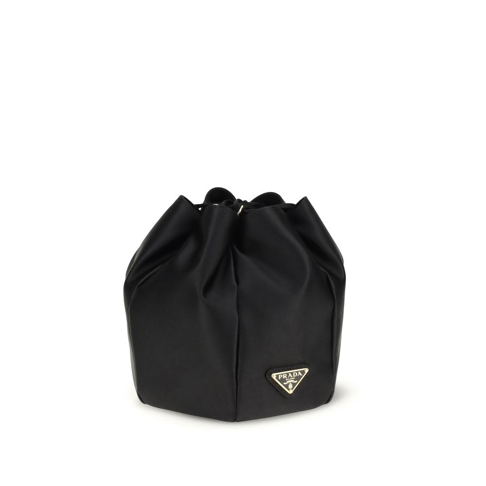 Black Silk Backet Bag Prada