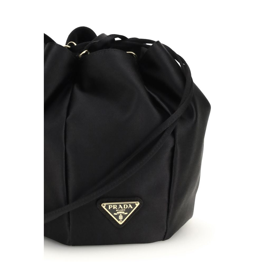 Black Silk Backet Bag Prada