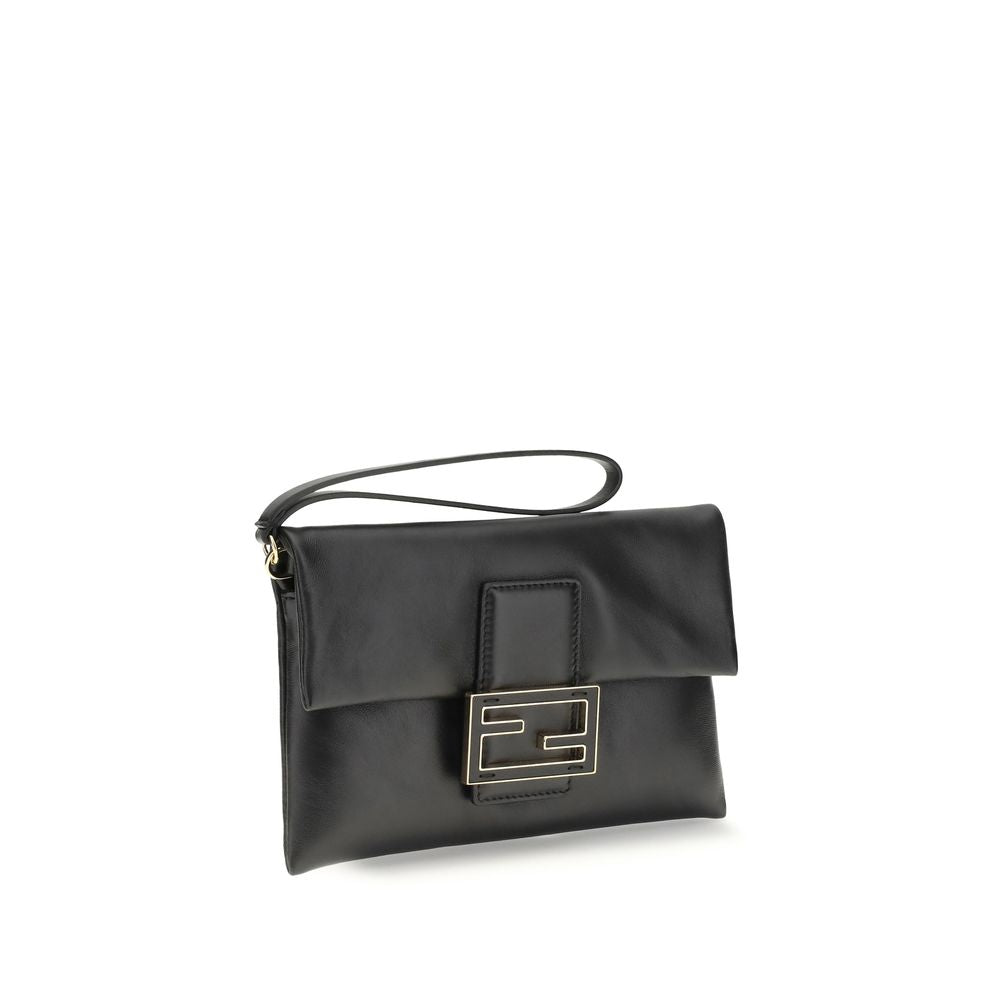 Black Lamb Ovis Aries Aries Clutch Bag Fendi
