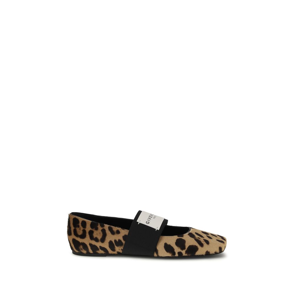 Beige Calf Leather Bos Taurus Ballet Flats Givenchy
