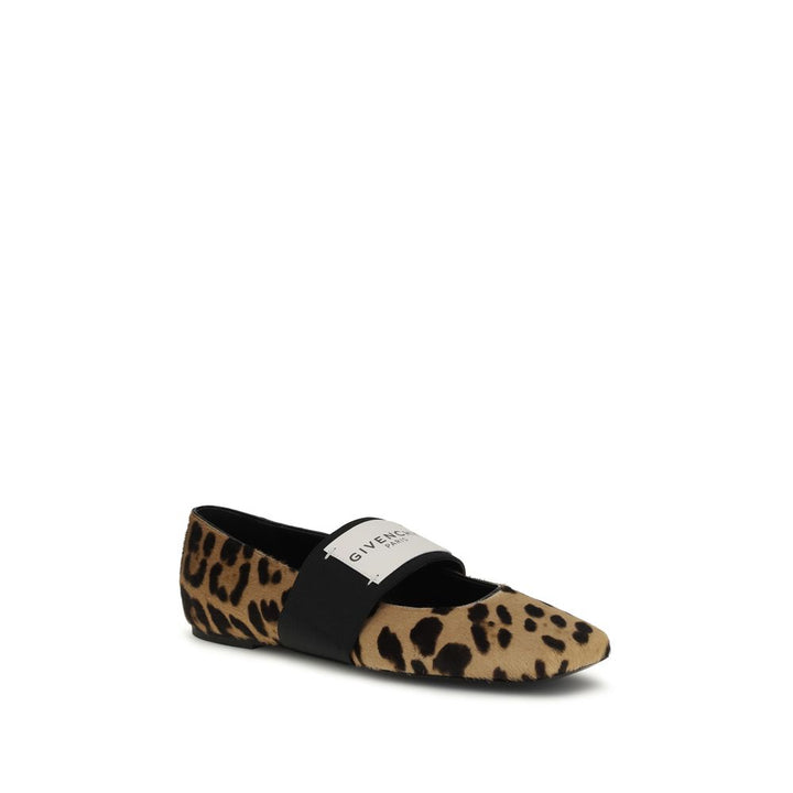 Beige Calf Leather Bos Taurus Ballet Flats Givenchy