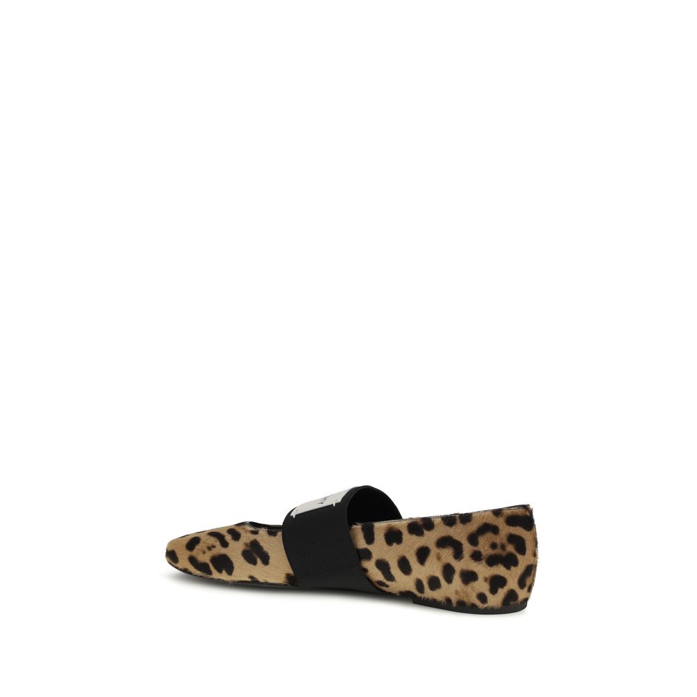 Beige Calf Leather Bos Taurus Ballet Flats Givenchy