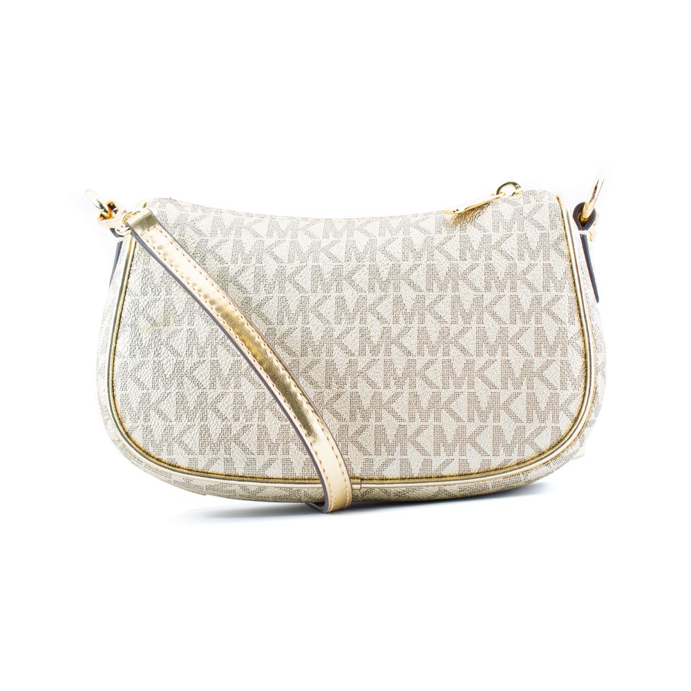 Gold Canvas Shoulder Bag Michael Kors