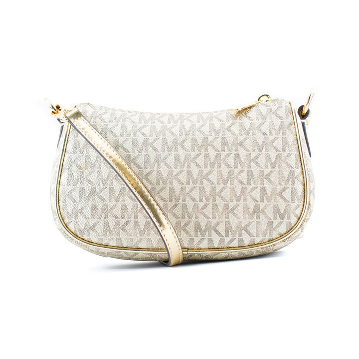 Gold Canvas Shoulder Bag Michael Kors