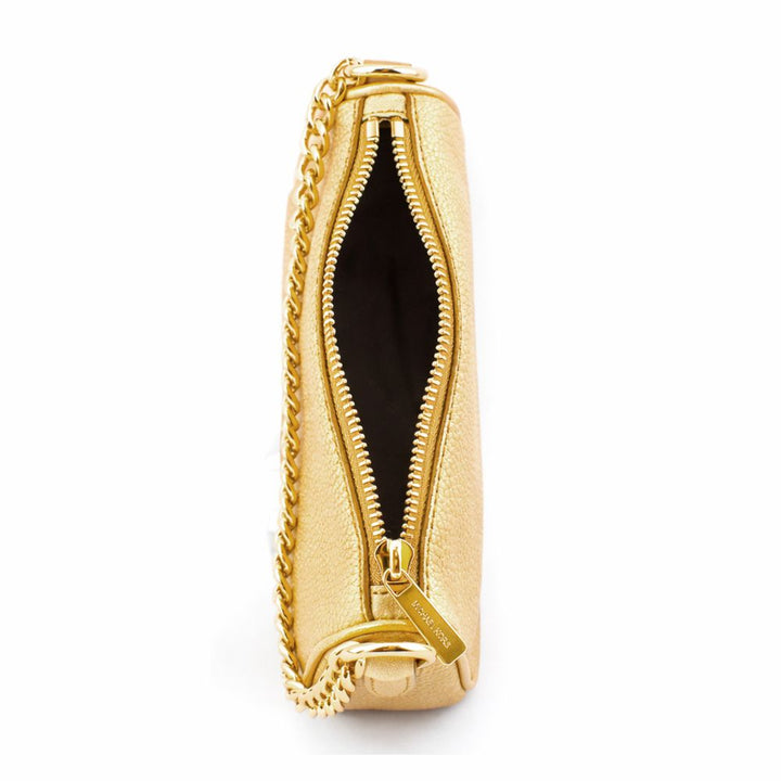 Gold Leather Shoulder Bag Michael Kors