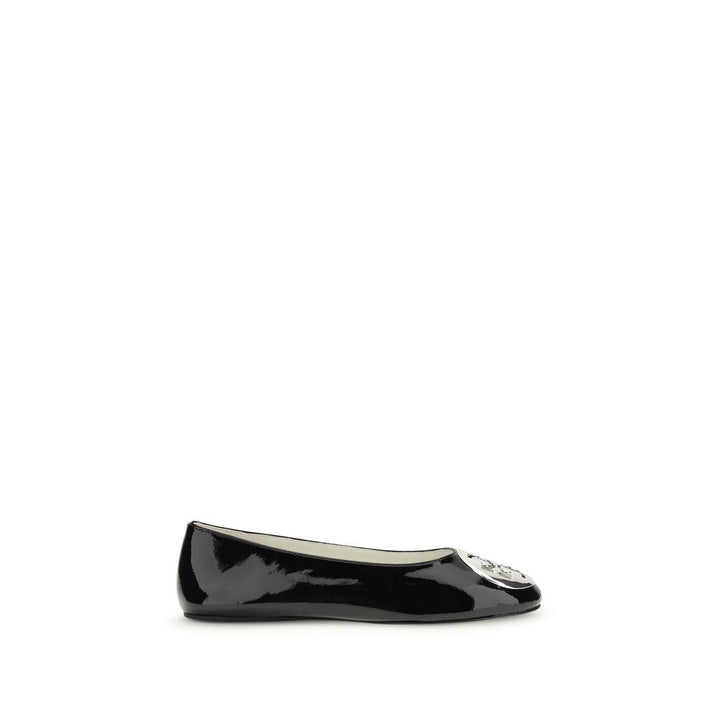 Black Calf Leather Bos Taurus Ballet Flats Tory Burch