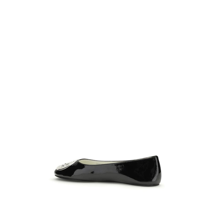 Black Calf Leather Bos Taurus Ballet Flats Tory Burch
