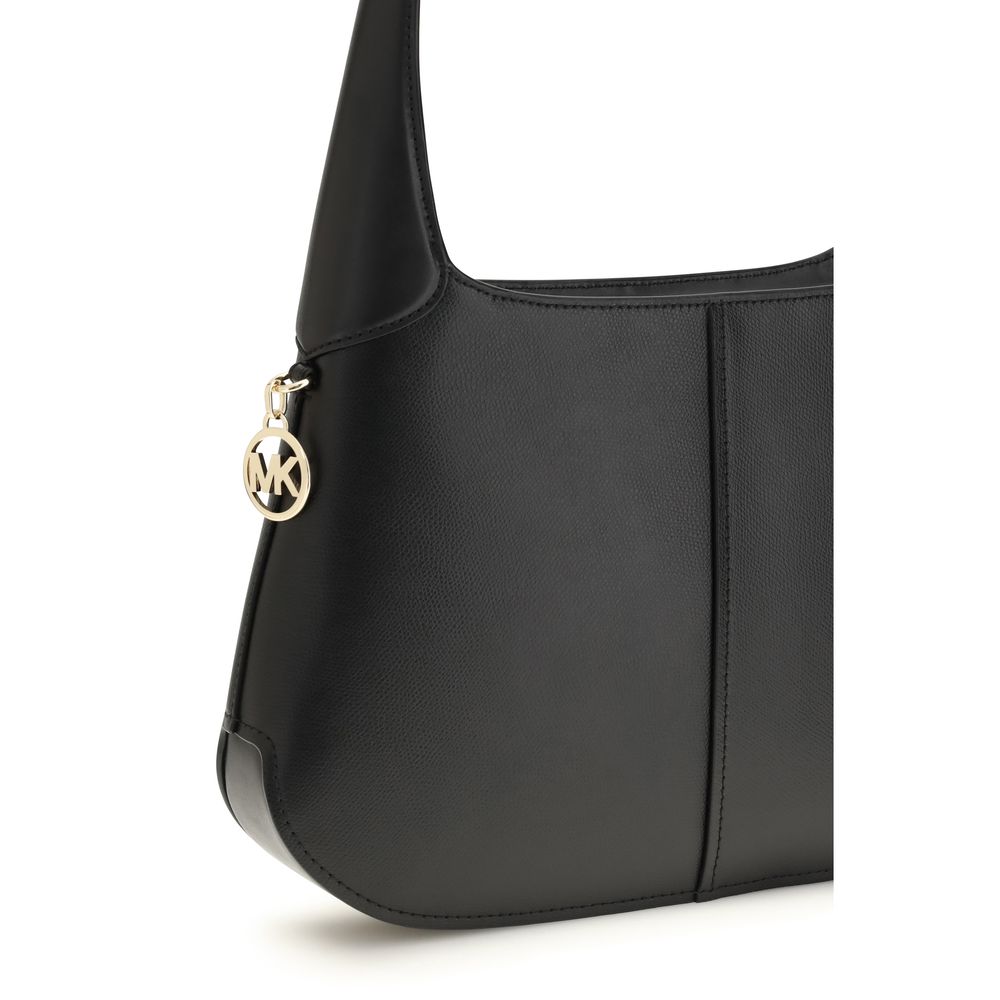 Black Calf Leather Bos Taurus Shoulder Bag Michael Kors
