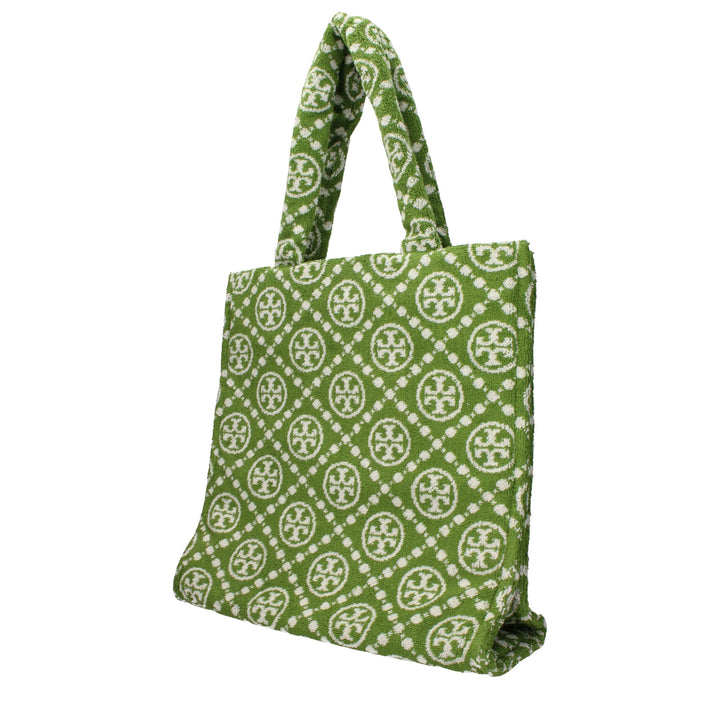 Green Cotton-Like Shoulder Bag Tory Burch