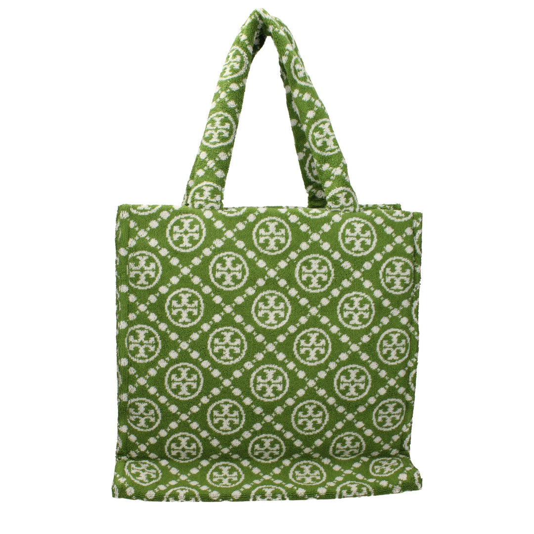 Green Cotton-Like Shoulder Bag Tory Burch