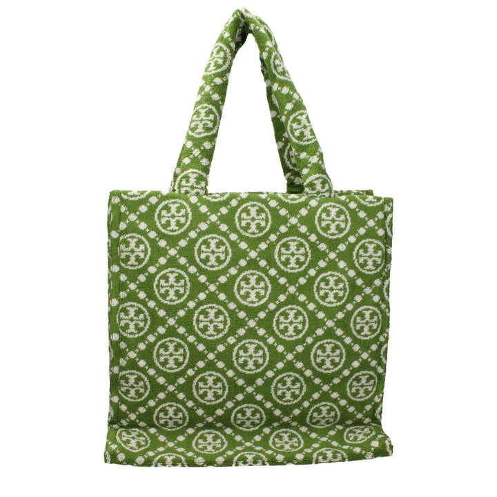 Green Cotton-Like Shoulder Bag Tory Burch