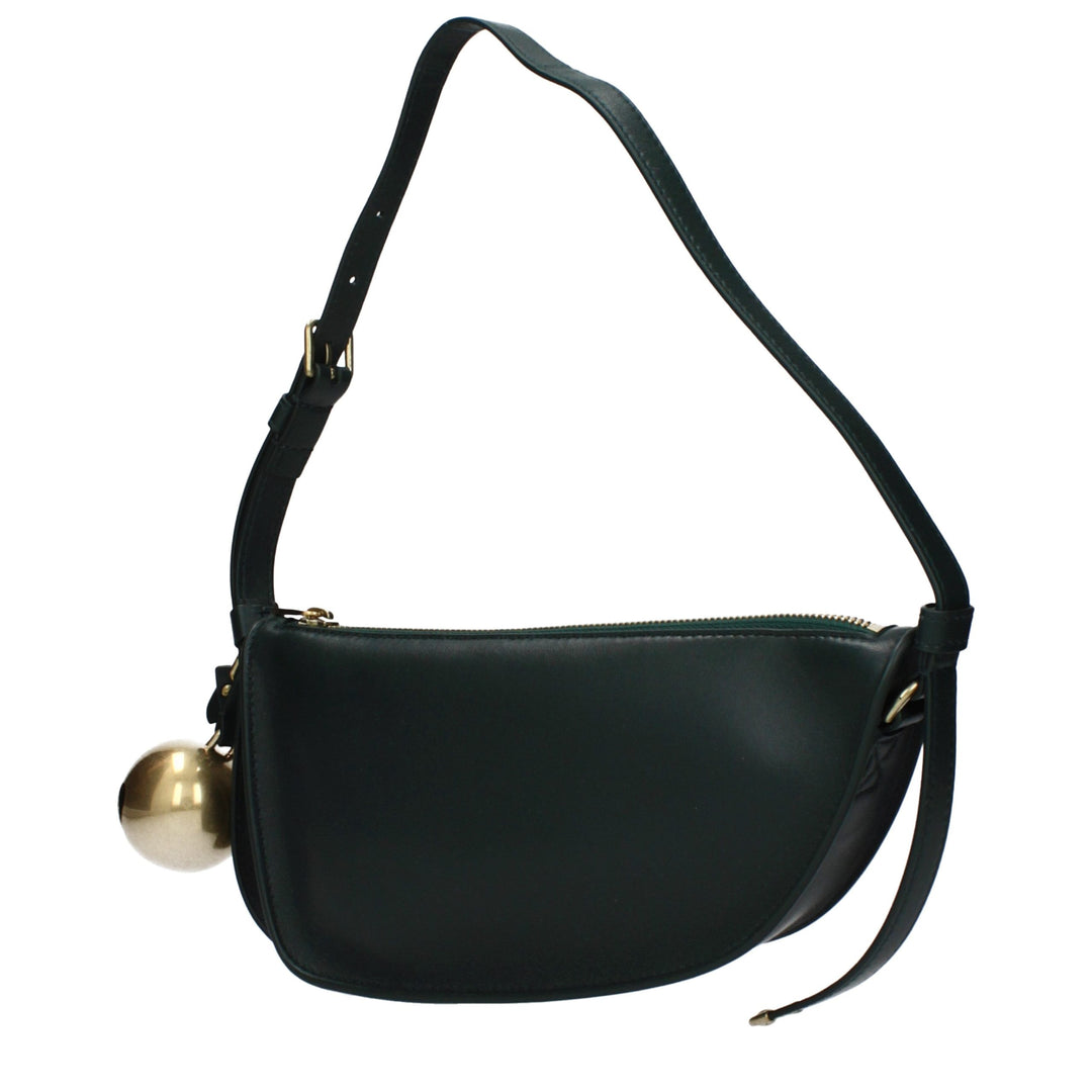Green Leather Shoulder Bag Burberry