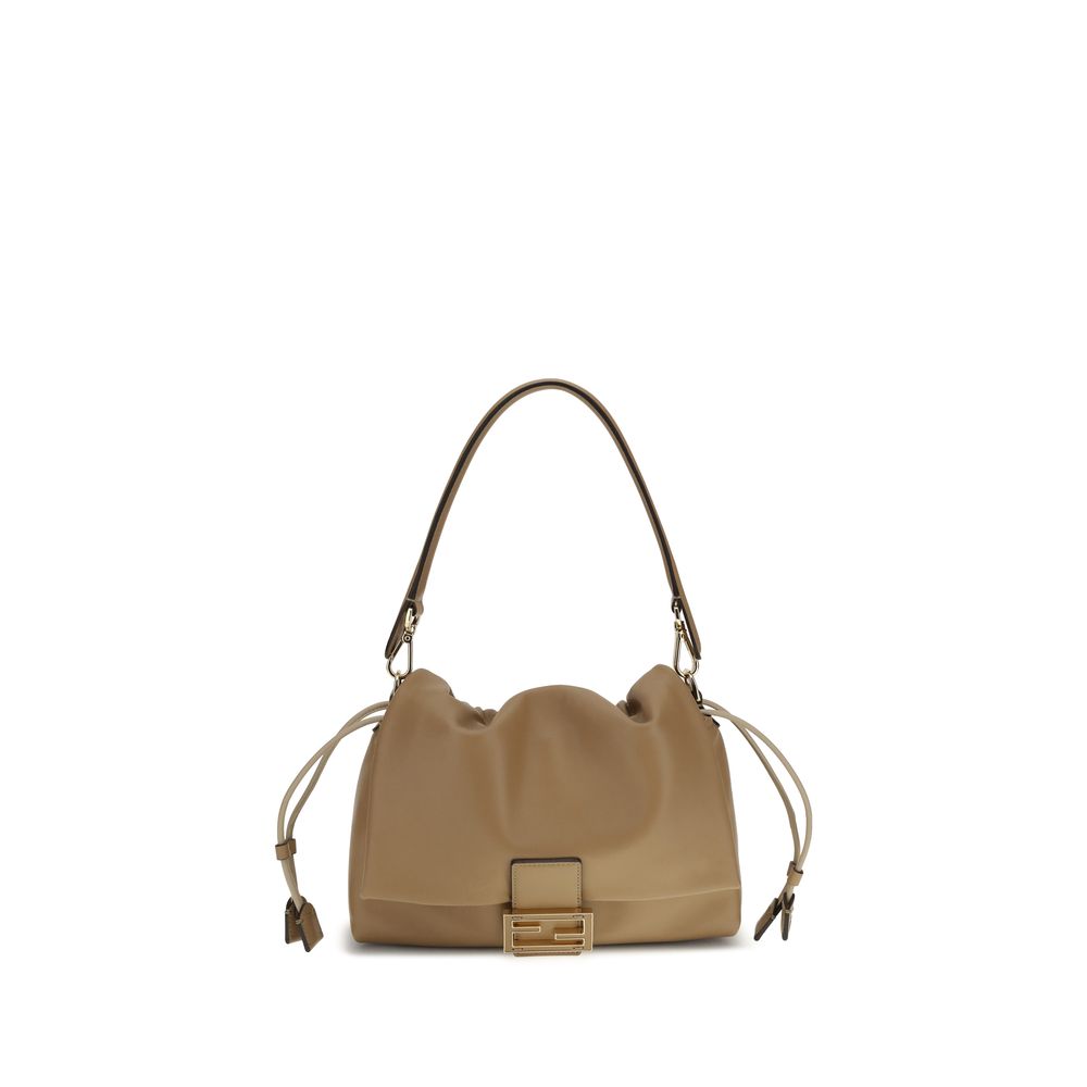 Beige Lamb Ovis Aries Aries Shoulder Bag Fendi