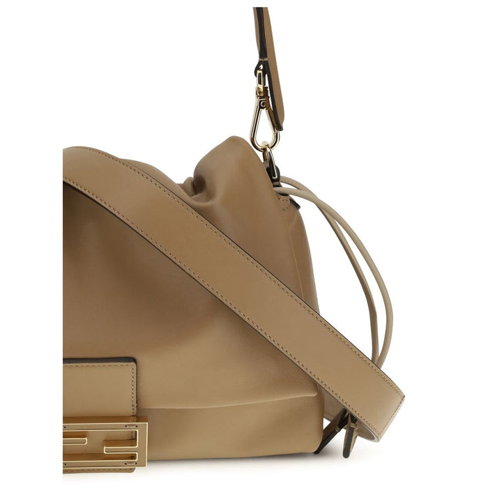 Beige Lamb Ovis Aries Aries Shoulder Bag Fendi