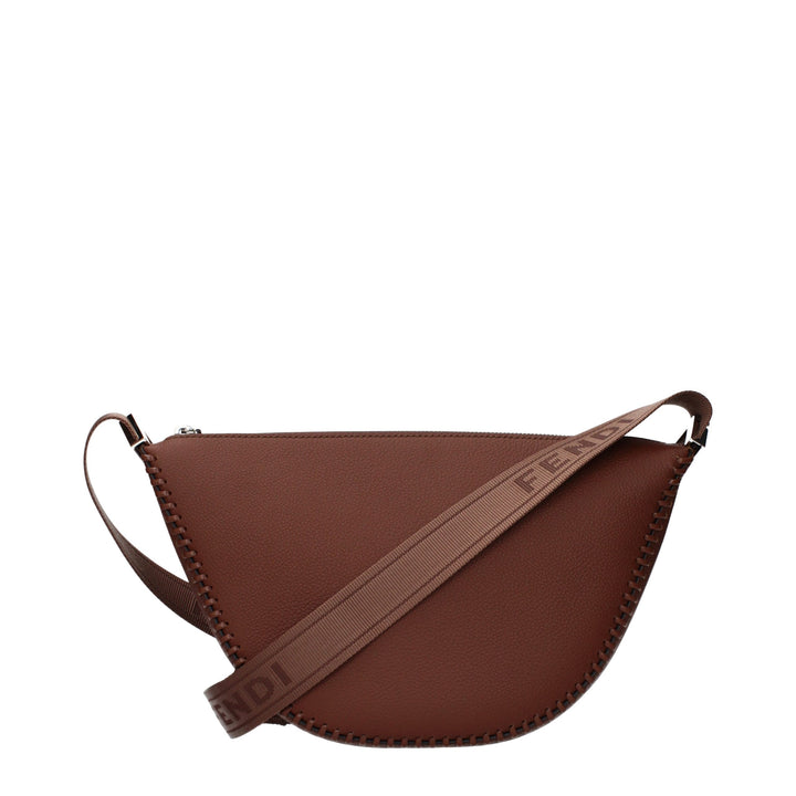 Brown Leather Crossbody Bag Fendi