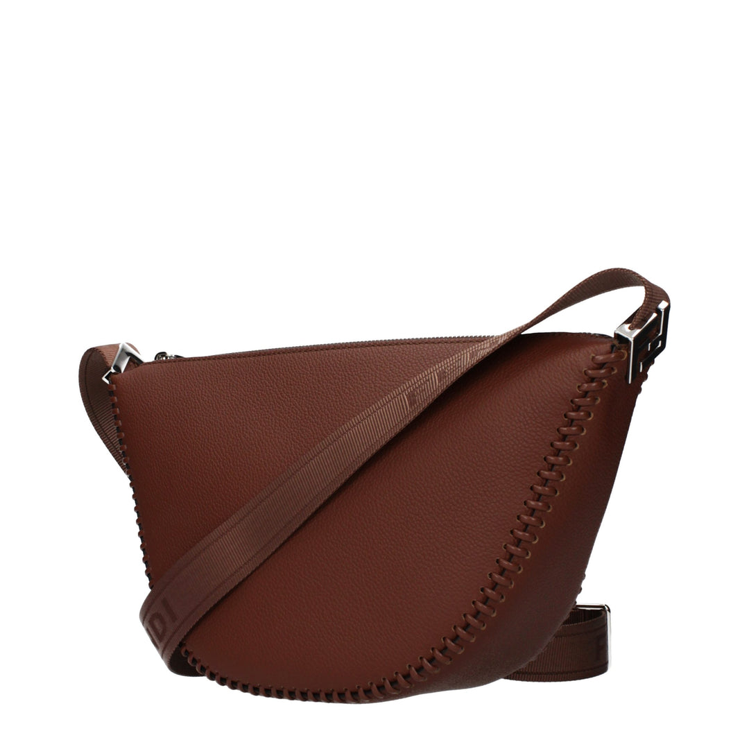 Brown Leather Crossbody Bag Fendi